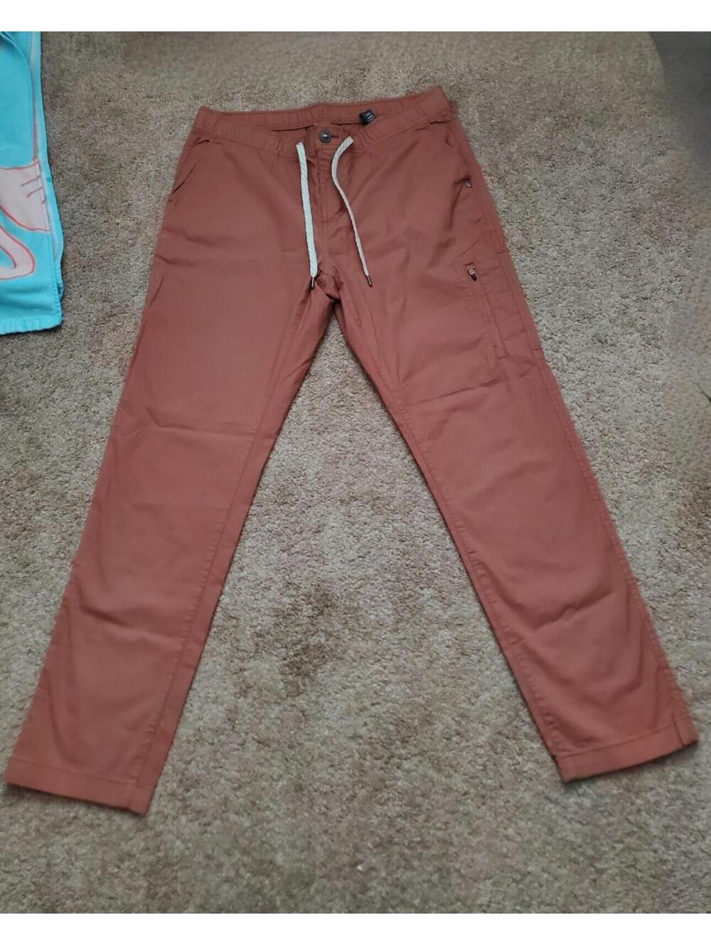 Vuori Women's Ripstop Pant Size Large Copper Drawstring Stretch Organic Cotton